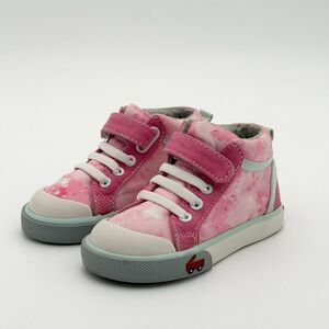 See Kai Run Peyton High Top in Pink Tie Dye Hook and Loop Closure - US Little Ki